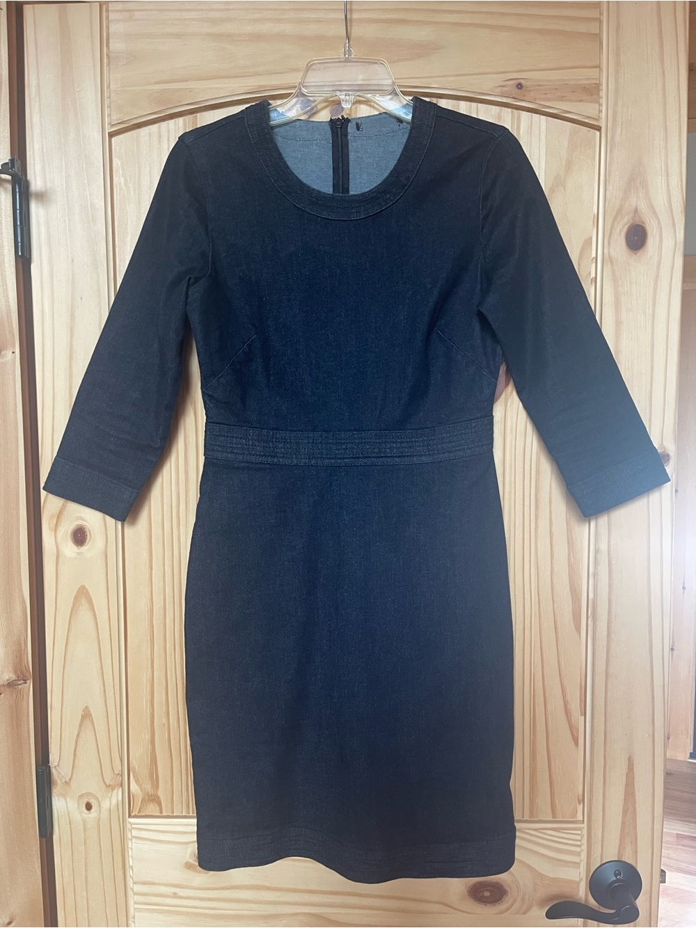 Banana Republic Dark Denim Long Sleeve Dress